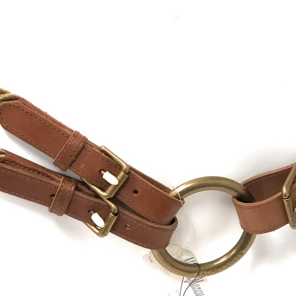 Ralph Lauren Women\'s Brown Leather, Cord Belt M